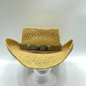 VINTAGE ROCHA HATS UNITALLA MENS SIZE XL WESTEN COWBOY HAT TAN
